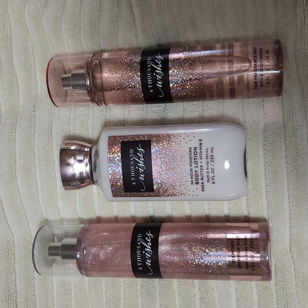 Bath & Body Works A Thousand Wishes Set Smell Once